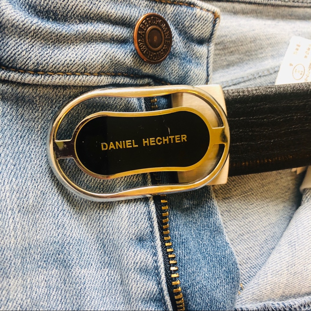 Daniel Hechter Luxury Black Leather Belt
